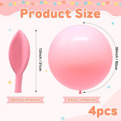 36 inch Pastel Pink Giant Balloons, balloons garland or arch as wedding - Image 2