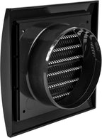 Repa Market 4 Inch White Dryer Vent Hood/Duct Cover for Walls or Ceiling/ABS Plastic Louvered Air Grille with Built-In Mesh Screen/Exhaust and Dryer Vent Covers for Indoor & Outdoor Use