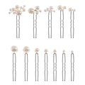 12 Pieces Bridal Hair Accessories Pearl Wedding Hair Pins Handmade Bridal Hair Pins for Wedding Brides Women Girls