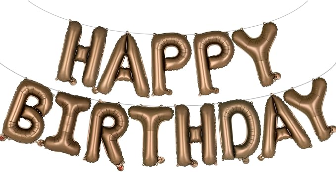 Happy Birthday Balloons Banner, Foil Balloon Personalized Name Letters Balloons by TOTAFAM