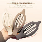 Flat Hair Clips for Women, French Hair Claw Clips for Thick, Thin, Long & Short Hair, Duck Billed Clips, No-Slip Grip Hair Styling Accessories for Women Girls Daily Use (White 6PCS)