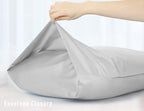 Sunflower Body Pillowcase 100% Cotton Long Pillow Cover/Case Envelope Closure 1 Pack, 21×54 inches Ash, Soft and Breathable