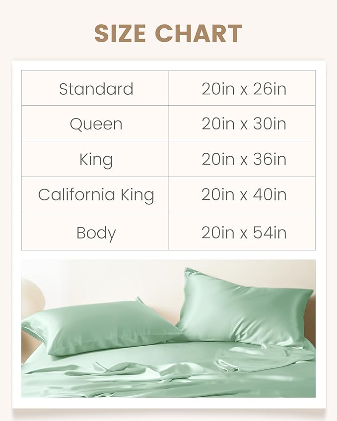 THXSILK 100% Mulberry Silk Pillowcase for Hair and Skin, Grade 6A+ Mulberry Silk Pillow Case, Natural Silk Pillow Case Cover with Zipper, 1pc(California King Size 20"x40", Turquoise Green)