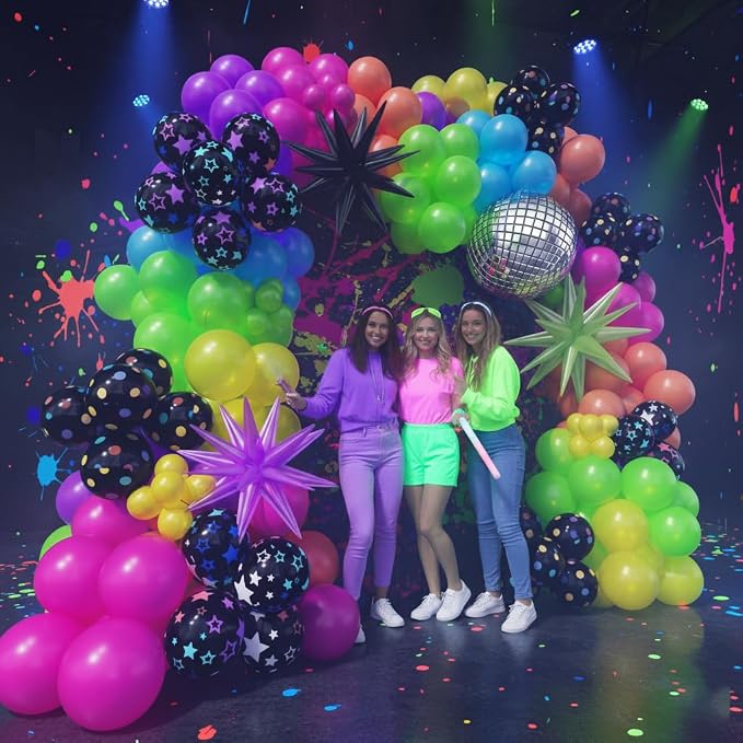 200Pcs Neon Balloons Arch Garland Kit - Image 6