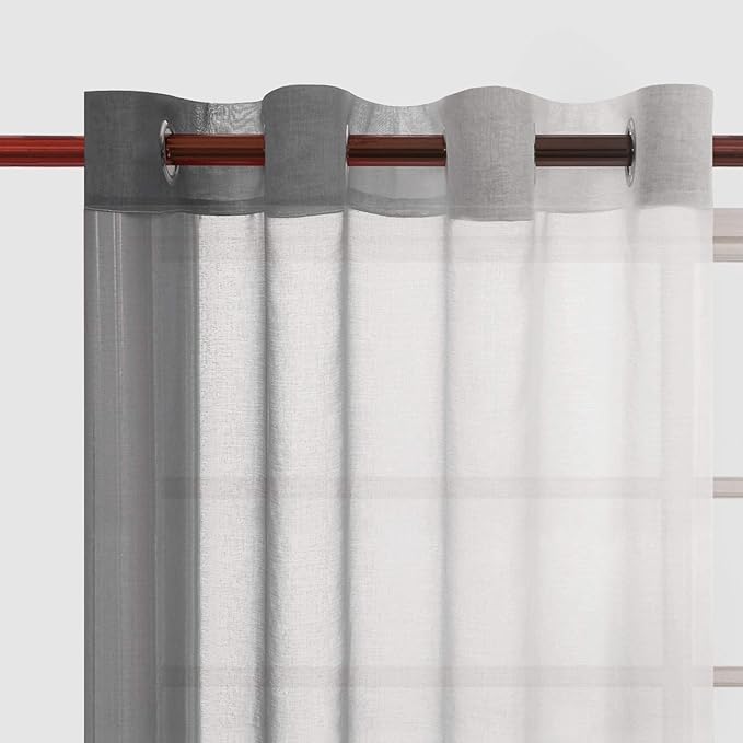 DWCN Grey Ombre Sheer Curtains - Image 3