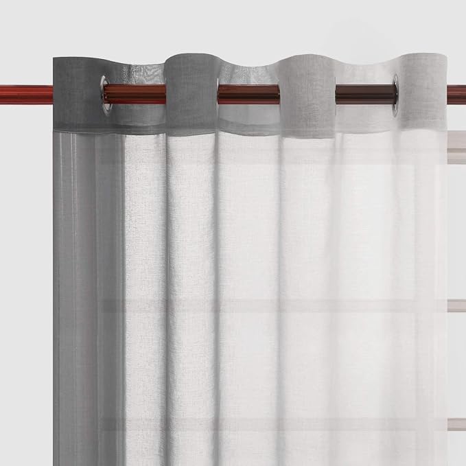 DWCN Grey Ombre Sheer Curtains - Image 3