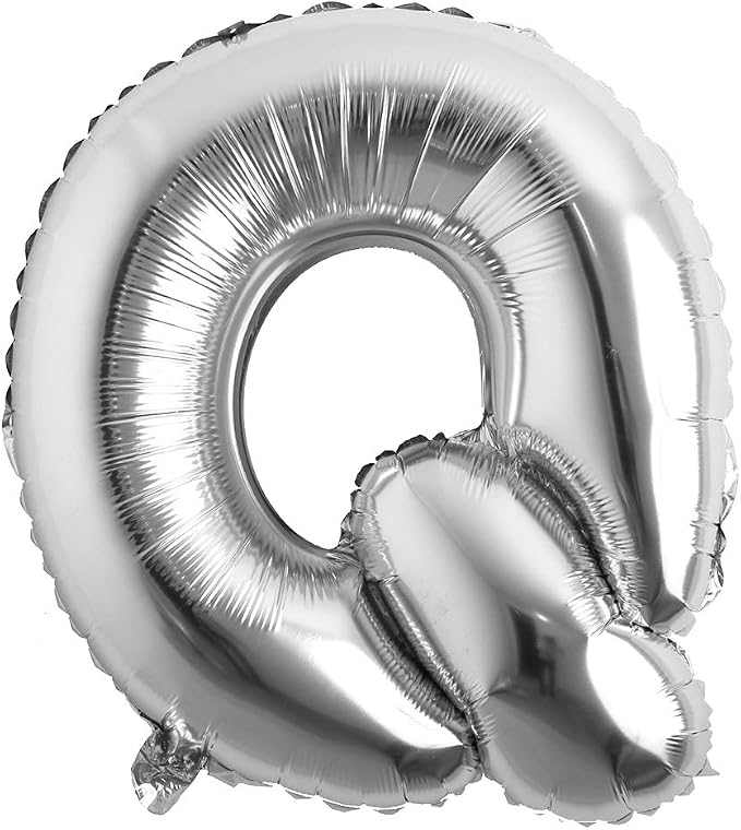 32 inch Letter Balloons Silver Alphabet Number Balloons Foil Mylar Party by REIANS