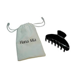 Premium Durable Acetate Hair Clip - Large Claw Clip for Thick Hair | No Slip Claw Clip | 4 Inch Hair Clip for Women (Black)