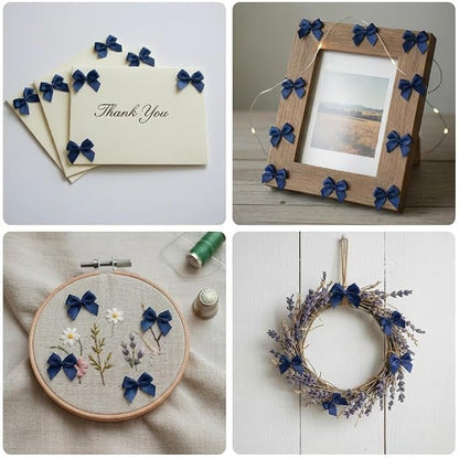 100 Pcs Mini Bows + 100 Glue Dots, - Image 3