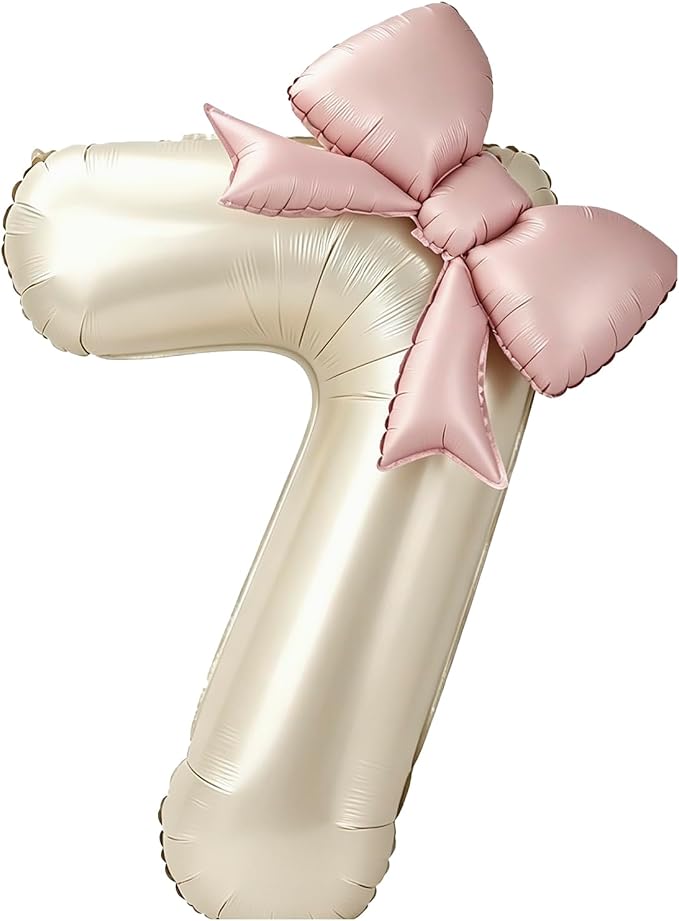 40 Inch Cream Number 7 Balloon by Unknown