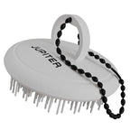 Jupiter Scalp Exfoliator - Scalp Massager Tool for Wet & Dry Hair - Ergonomic Detangler Brush - Dandruff Comb & Scrub to Remove Dandruff & Buildup and Support Circulation - White