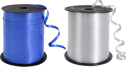 TONIFUL 500 Yards Blue and Silver Curling Ribbon Balloon String | Balloon by TONIFUL