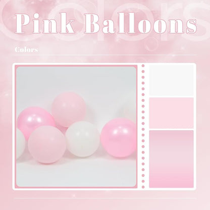 60pcs Pink and White Balloons 12inch - Image 4