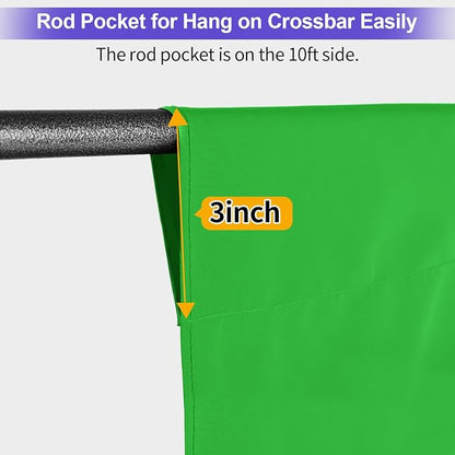 JINSUI Green Screen Backdrop, Large Background Fabric 10x20 ft | Thick - Image 4