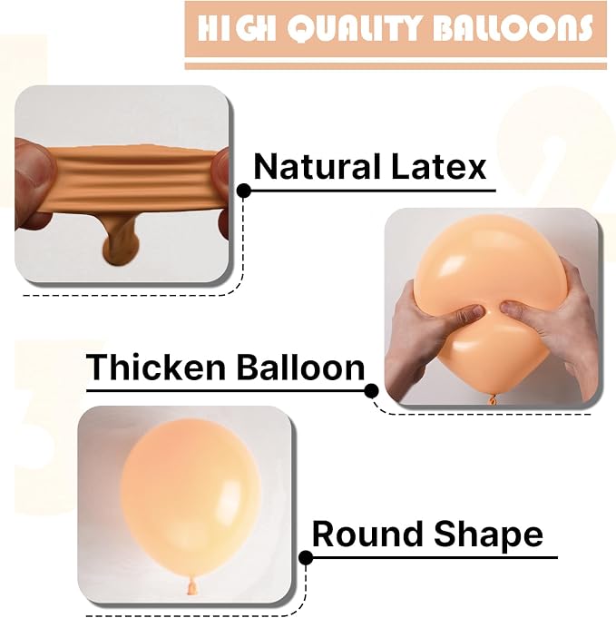 PartyWoo Nude Balloons 100pcs Apricot Fall Color 36 18 12 10 5 Inch | 36 18 12 - Image 8