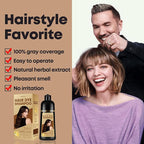 Hair Dye Shampoo 3 in 1, Dark Wine Red Hair Dye for Men & Women, Long Lasting Burgundy Hair Color for Gray Coverage, Easy to Use, Shampoo for Color Treated Hair Dye 16.9 Fl Oz (Dark wine red)