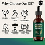 Natnique Hair Growth Gift Set – Organic Castor & Rosemary Blend + Wooden Scalp Massager Comb – Cold-Pressed, Hexane-Free, Vegan & Cruelty-Free – Natural Scalp Massage & Hair Care Set for Men and Women