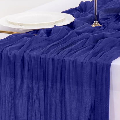 Cheesecloth Table Runner Summer Boho Wedding Birthday Party Home Decor | Royal - Image 6