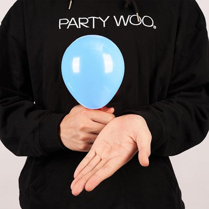 PartyWoo Light Blue Balloons 50pcs Baby Pastel Sky Aqua Blue Color | Balloons - Image 2