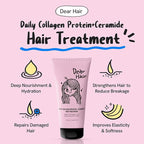 Daily Collagen Protein Ceramide Hair Treatment for Dry, Damaged Hair, Bond Repair Deep Conditioning Mask with Hydrolyzed Collagen & Pea Protein, 3.3fl.oz | 100ml