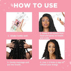10 fl oz Braid Spray Rose Mint for Dreads, Dreadlocks, Locks Spray Rose Water for Itchy Scalp, Shine & Lightweight for Dull Hair Twists, Cornrows, Box Braids Moisturizer, Rose Water for All Hair Types