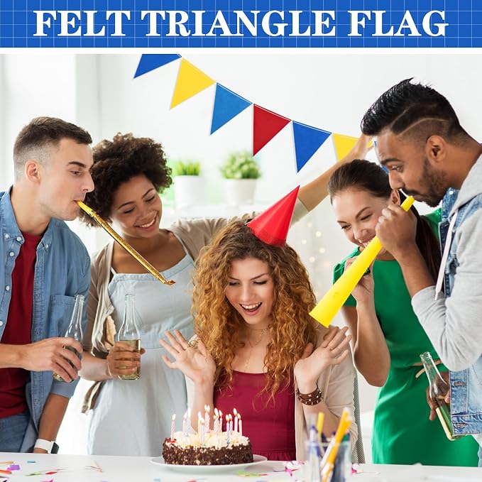 Outus 6 Pack 72 Flags/8.2 ft Rainbow Pennant Banner - Image 6
