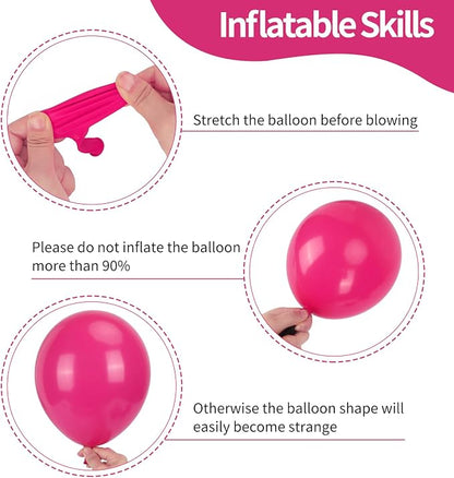 RUBFAC Pink Balloons Party Balloon and Hot Pink Balloons - Image 3