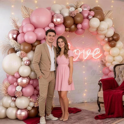 Dusty Pink Balloon Arch, Boho Balloon Garland - Image 4