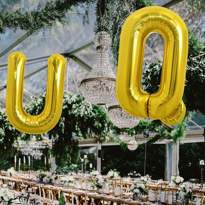 TONIFUL 40 Inch Large Gold Letter U Foil Balloons Alphabet Balloons | Giant - Image 5