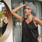 Yanibest Shower Cap for Women Reusable Waterproof, Adjustable Non-Slip Shower Hair Cap, Washable Bath Hat for Long Hair