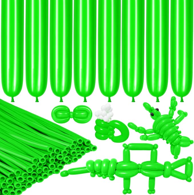 LXZFCRG 260 Balloons Green Long Balloons by LXZFCRG