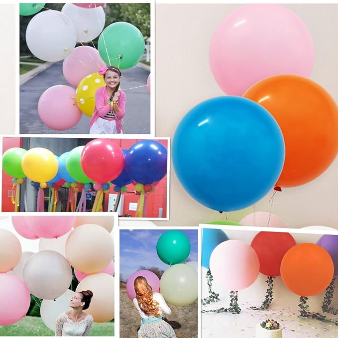 15pcs Latex Big Balloons 24 Inch Assorted Large Balloon Giant Balloon - Image 3