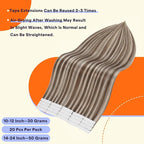 Full Shine Tape in Hair Extensions 22 Inch Color 8 Brown and 60 Blonde 50 Grams Remy Tape in Extensions Human Hair Invisible Human Hair Extensions Tape Ins 20PCS Add Length