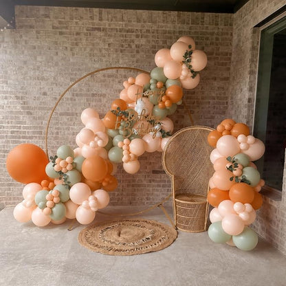 CROSSFINGERS Orange Baby Shower Decorations, Sage Green Balloon Arch Kit | Sand - Image 7