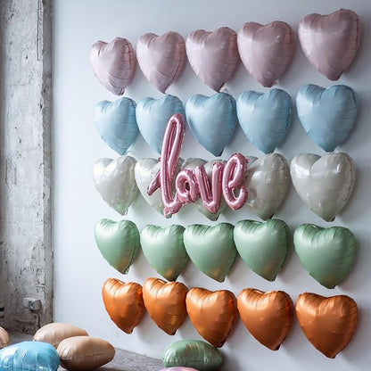 Sage Green Heart Balloon, 18inch Olive Green Heart Shape Balloons - Image 5