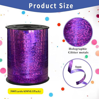 500 Yards Purple Shiny Curling Ribbon - Image 2