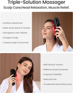 NAPRE Electric Scalp Massager,Head & Hair Massager Scalp Stress Relax,Cordless Handheld Muscle Massager with Horizontal Vibration-5 Speed 2400 RPM for Face,Neck,Shoulder & Body,Includes Charging Dock