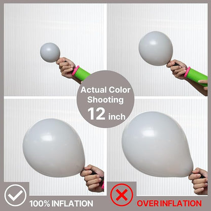 PartyWoo Gray Balloons 50pcs Matte Grey Latex Helium Balloons 12 Inch | Baby - Image 3