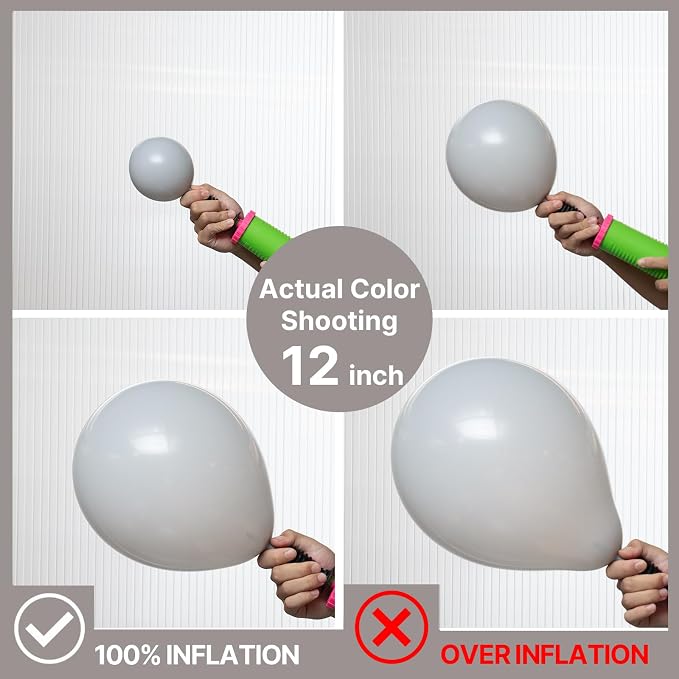 PartyWoo Gray Balloons 50pcs Small Mini Latex Matte Grey Balloons 5 Inch | Baby - Image 4