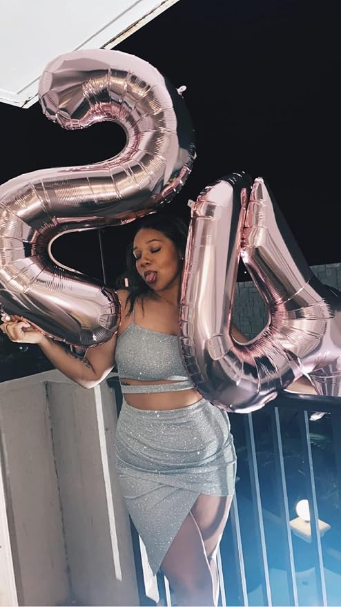 Number Balloons Rose Gold 4 Balloon 40 inch - Image 4