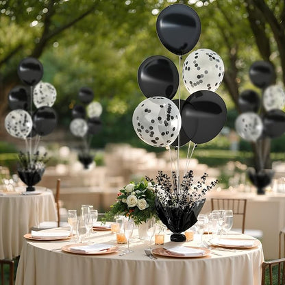 Black Balloon Table Centerpiece Kit, 6 Sets Black Balloon Stands - Image 2