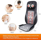 Snailax Shiatsu Back Massager with Heat -Deep Kneading Massage Chair Pad with Adjustable Intensity, Shiatsu Chair Massager to Relax Full Body Muscle