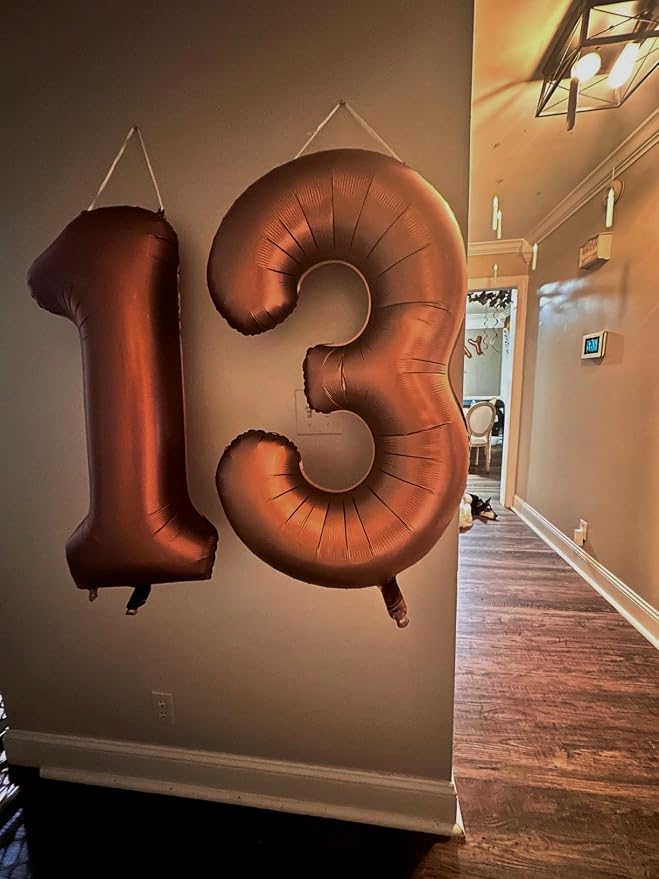 Number Balloons 40 Inch Coffee 1 Balloon - Image 2