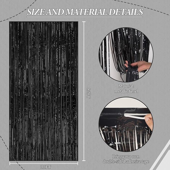DECOCKRAT 3 Pack Foil Fringe Backdrop - Image 3