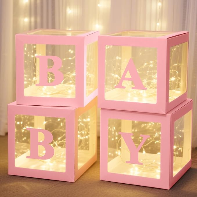 Ledido Baby Boxes with Letters & Fairy Lights by Ledido