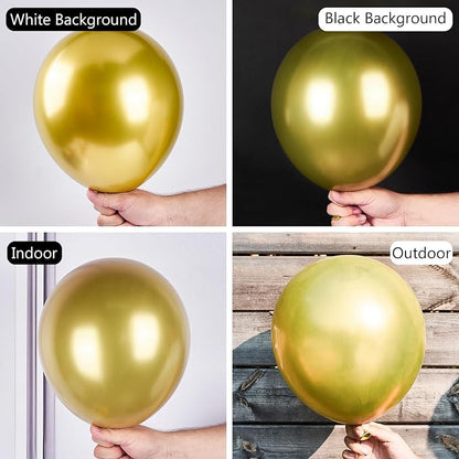 PartyWoo Gold Balloons 100pcs Gold Latex Helium Balloons 12 Inch | Birthday - Image 2