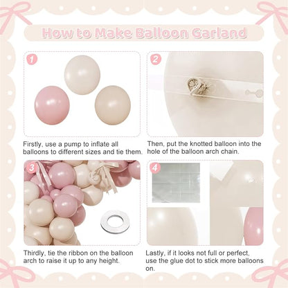 Dusty Pink Balloon Arch Kit for Wedding Baby Shower Birthday Decorations | - Image 4