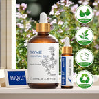 HIQILI 3.38 Fl Oz Thyme Essential Oil, 100% Pure Undiluted for Hair, Skin, Diffuser, Aromatherapy, Includes 10ML Travel Bottle - 100ML
