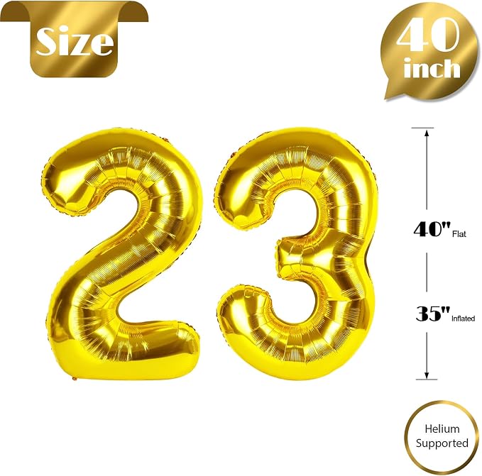 Gold 23 Balloon - Image 6