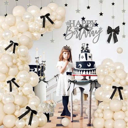White Sand Balloon Arch Kit 141 Pcs Cream Beige Balloons Garland Arch Kit - Image 2